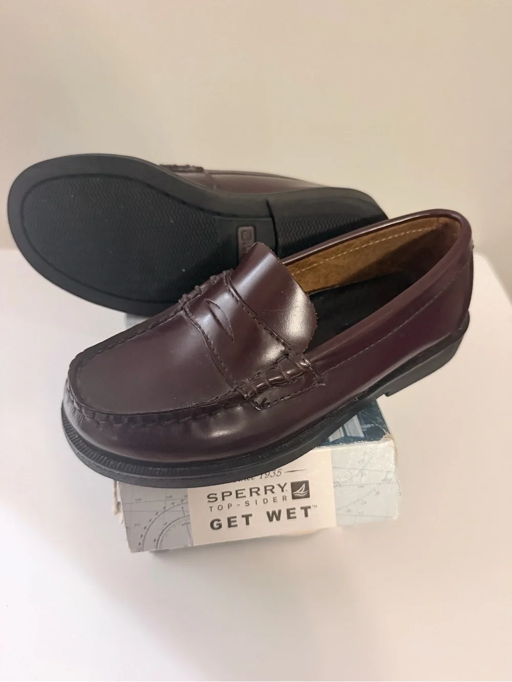 Sperry Kids Burgundy Penny Loafers